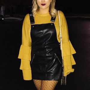✨✨Faux Leather Overall Dress✨✨